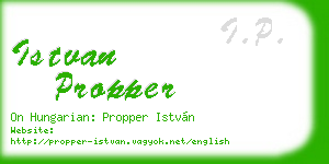 istvan propper business card